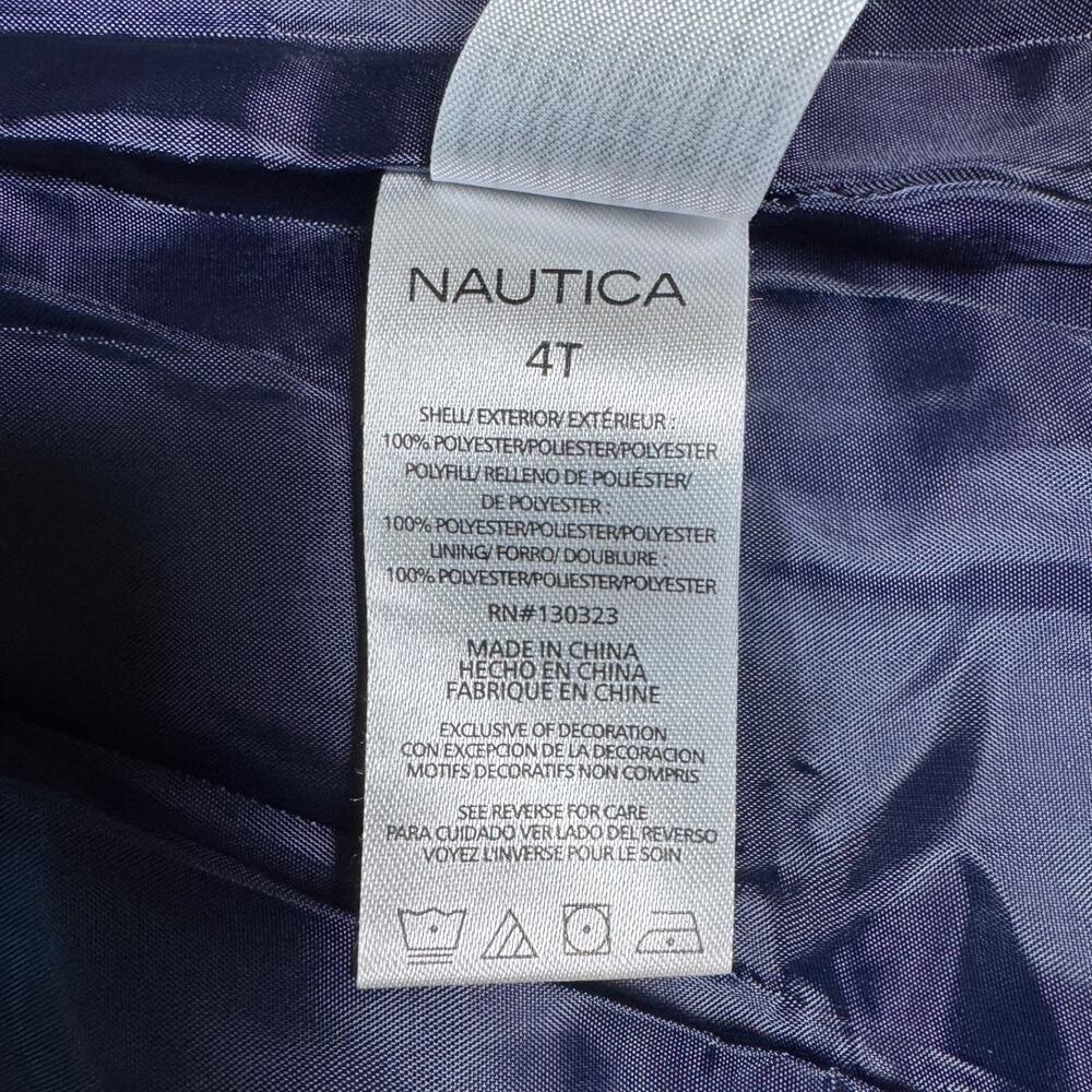 Nautica Boys Colorblock Puffer Vest Quilted Full Zip Cold Weather 4T - Picture 7 of 9